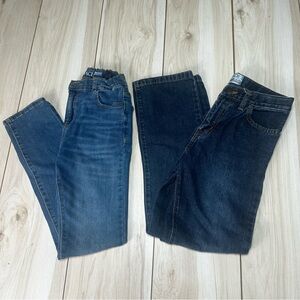 The Children's Place‎ boys Blue Jeans Lot Of Two Straight & skinny Size 12